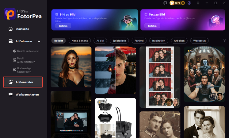 KI Generator HitPaw FotorPea