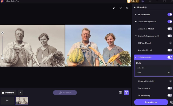 farbige bilder exportieren