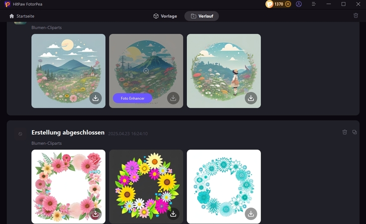 Blumen-Cliparts exportieren