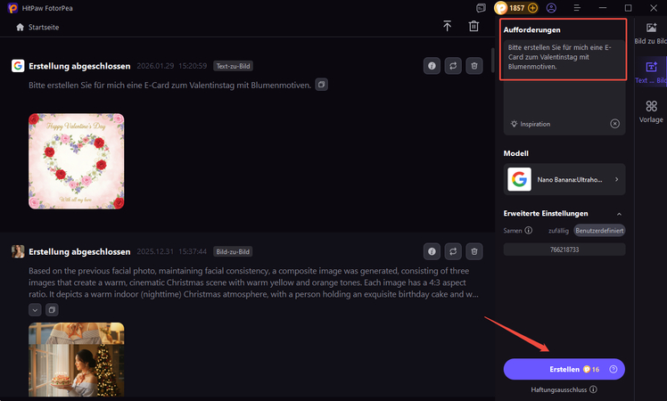 valentinstagskarte erstellen