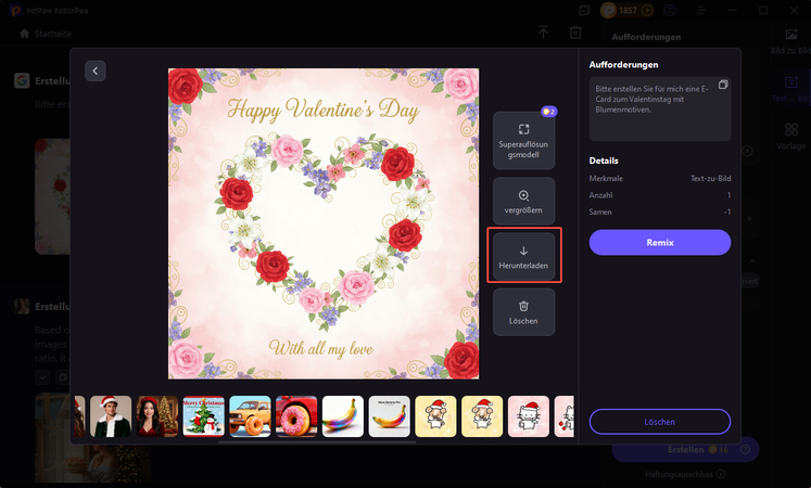 valentinstagskarte herunterladen