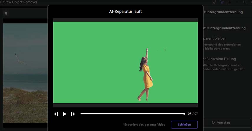 choose Green Screen fill