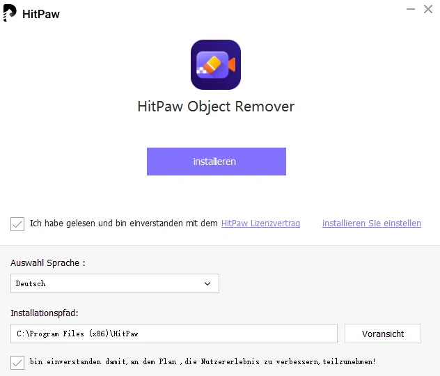 install HitPaw Video object remover