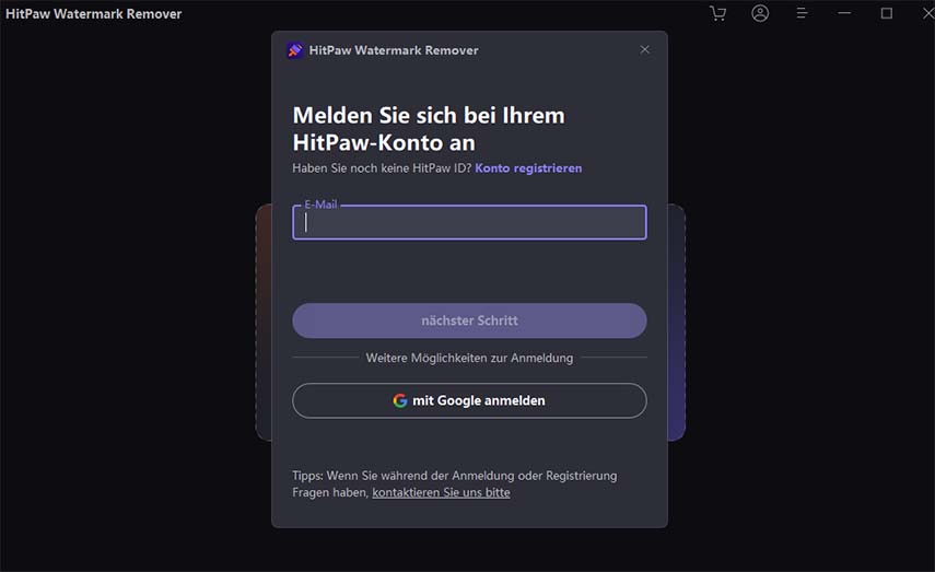 HitPaw Watermark Remover create ID