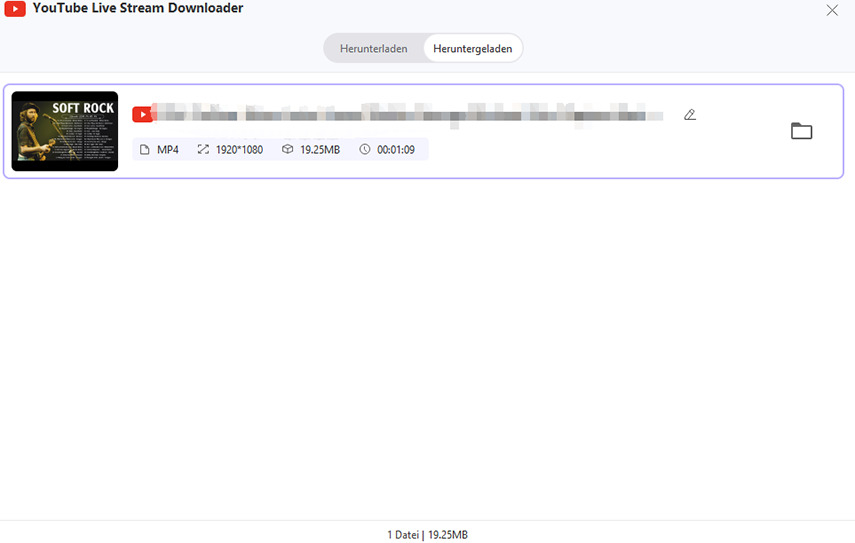 access to the downloaded live stream