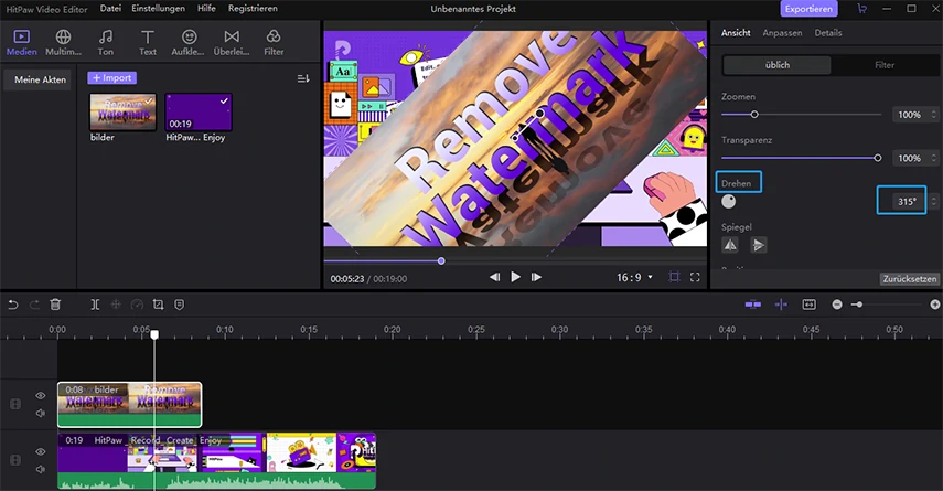 video drehen