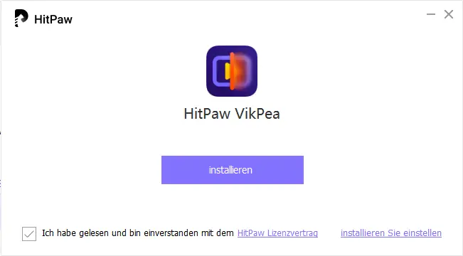 hitpaw vikpea installieren