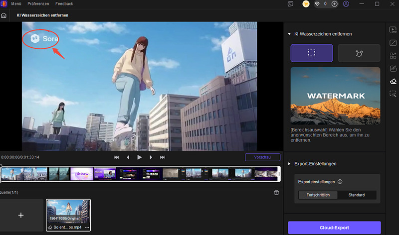 wasserzeichen bereich auswählen