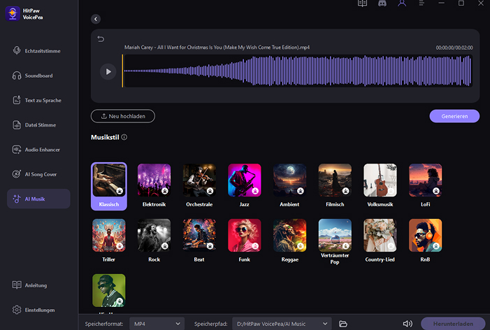 Genre mit Hitpaw Voicepea ändern