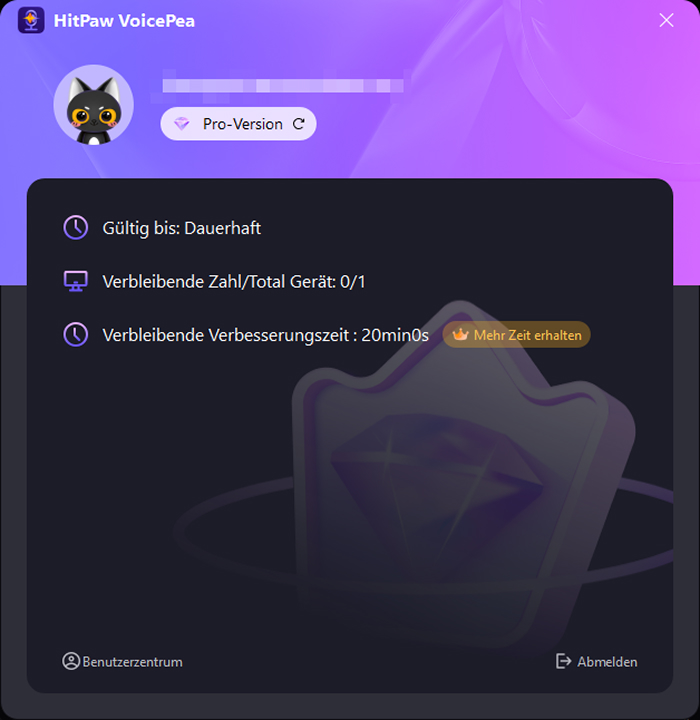 vollständige Registrierung von HitPaw VoicePea