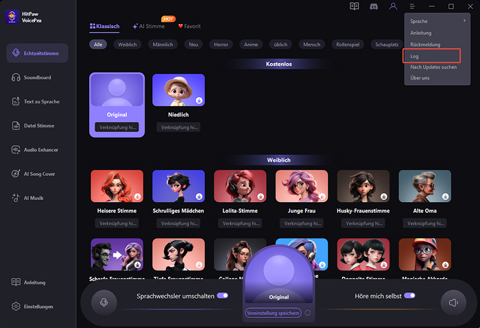 HitPaw VoicePea open log