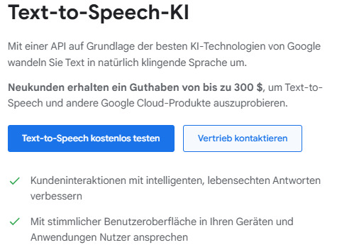 Google Cloud text in audio