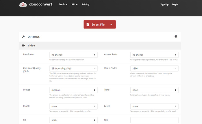 mov mpeg4 konverter online Cloudconvert