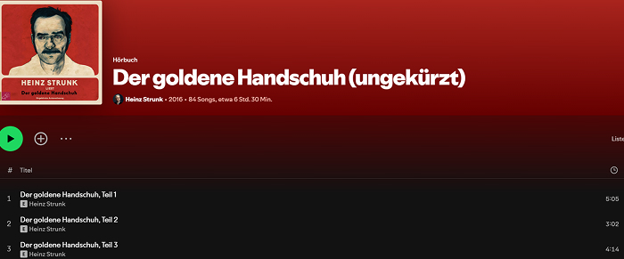 gute hörbücher spotify