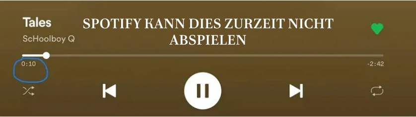spotify kann dies zurzeit nicht abspielen