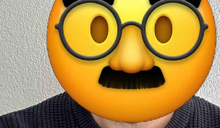 Gesicht unkenntlich mit Emojis machen