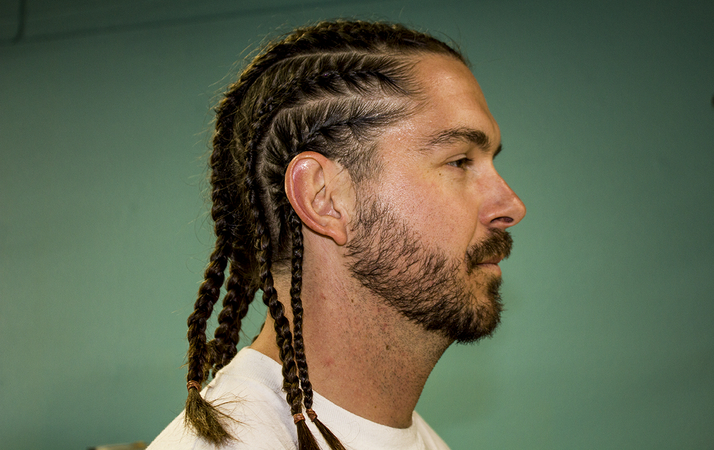half up man bun