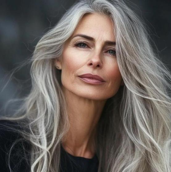 natürliche wellen mit langem haar