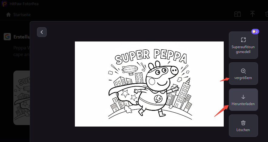 Peppa Wutz Ausmalbild herunterladen und drucken