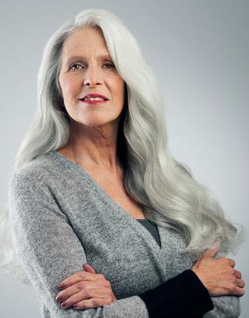 seitenscheitel mit langem haar
