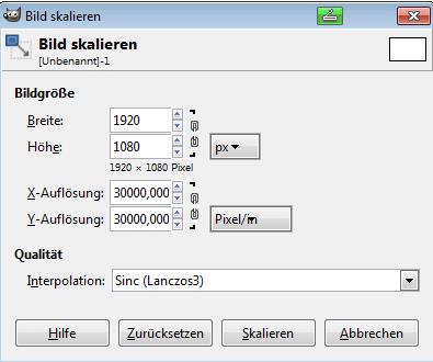 Interpolationsmethode wählen