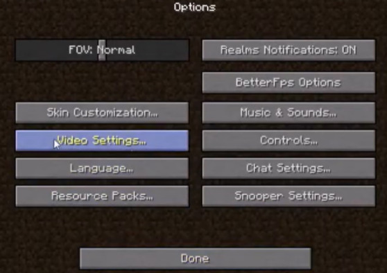 minecraft einstellungen