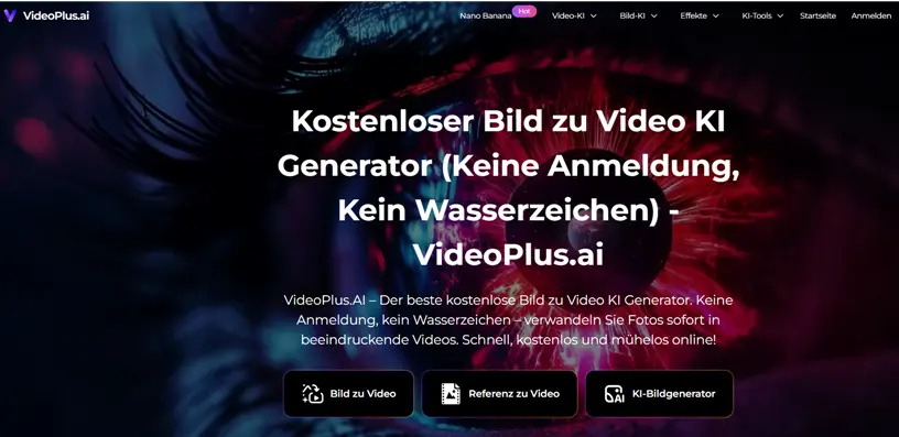 videoplus ki video generator kostenlos ohne anmeldung