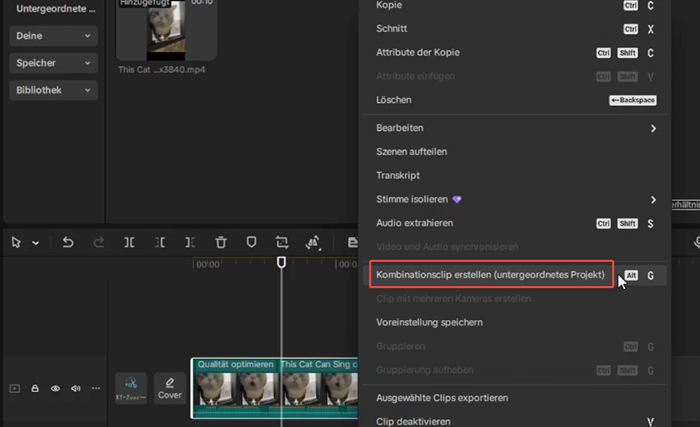 Komposit-Clip in CapCut erstellen