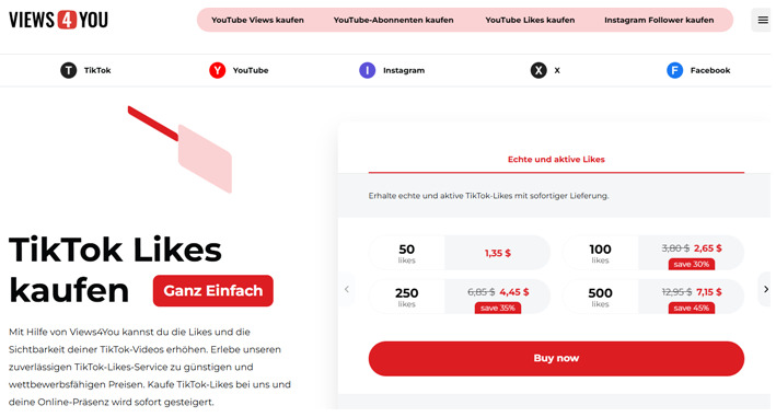 views4you kostenlose tiktok likes